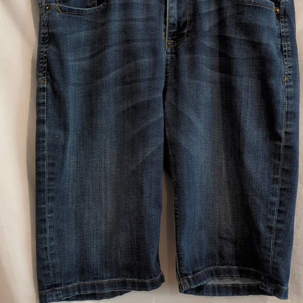Christopher & Banks | Long Denim Jean Shorts Medium Wash | 12